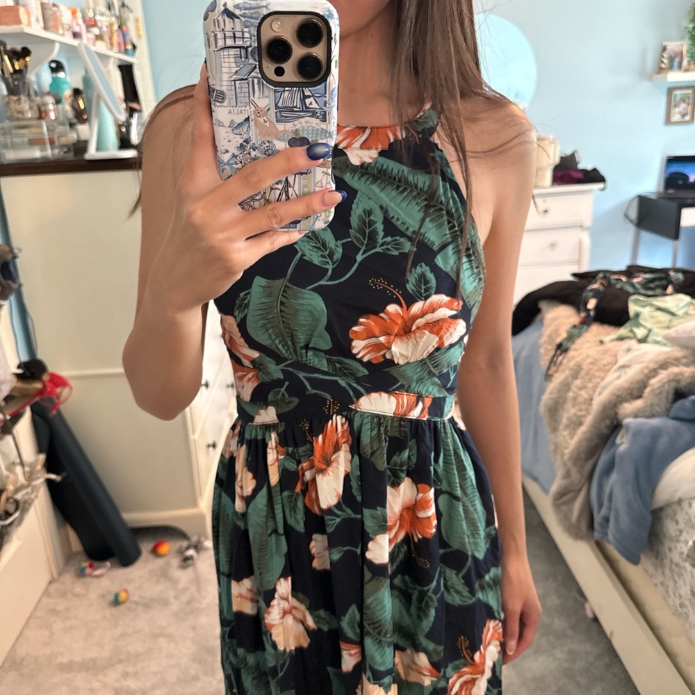 Lulus Floral Halter Maxi Dress